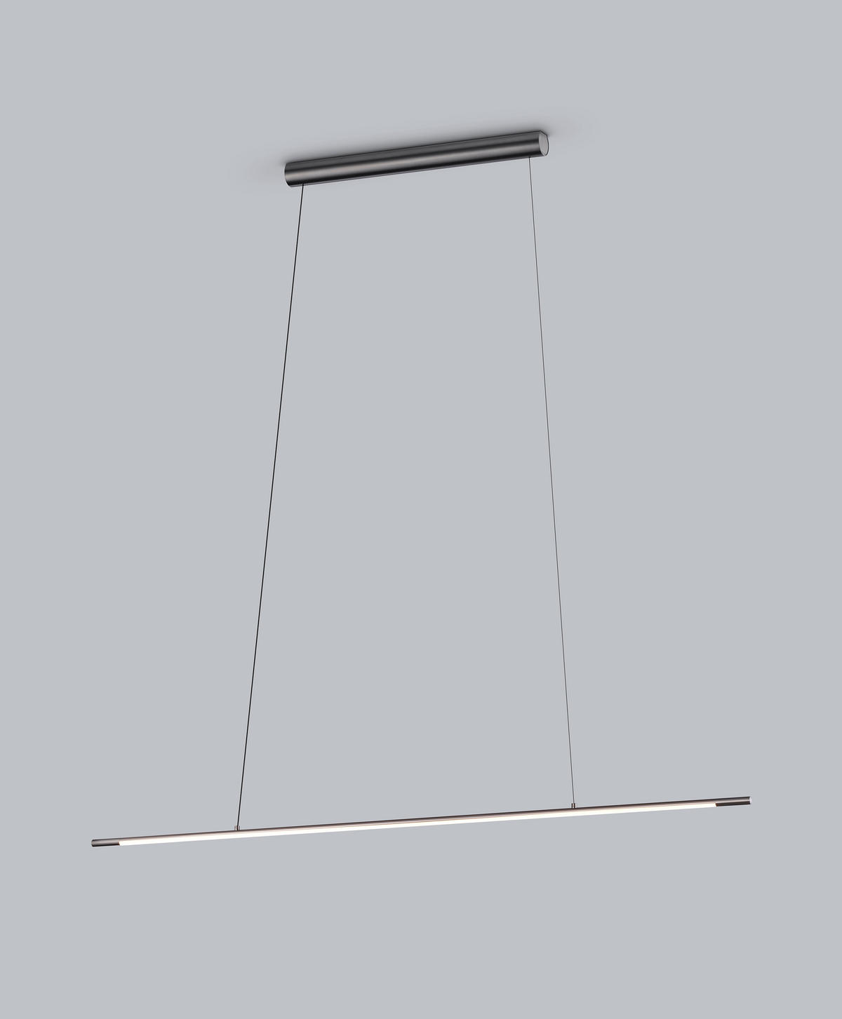 LED-HÄNGELEUCHTE Leda 133/4/20-210 cm   - Grau, Design, Kunststoff/Metall (133/4/20-210cm) - Helestra