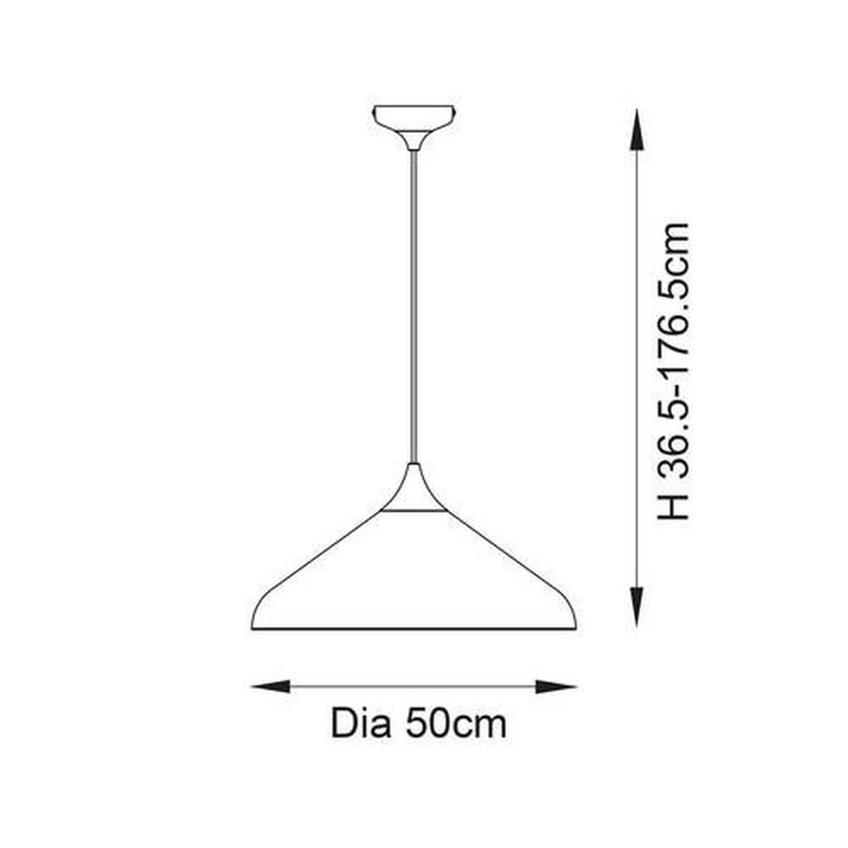 HÄNGELEUCHTE Endon Glo 50/176.5 cm   - Schwarz/Weiß, KONVENTIONELL, Metall (50/176.5cm) - ENDON