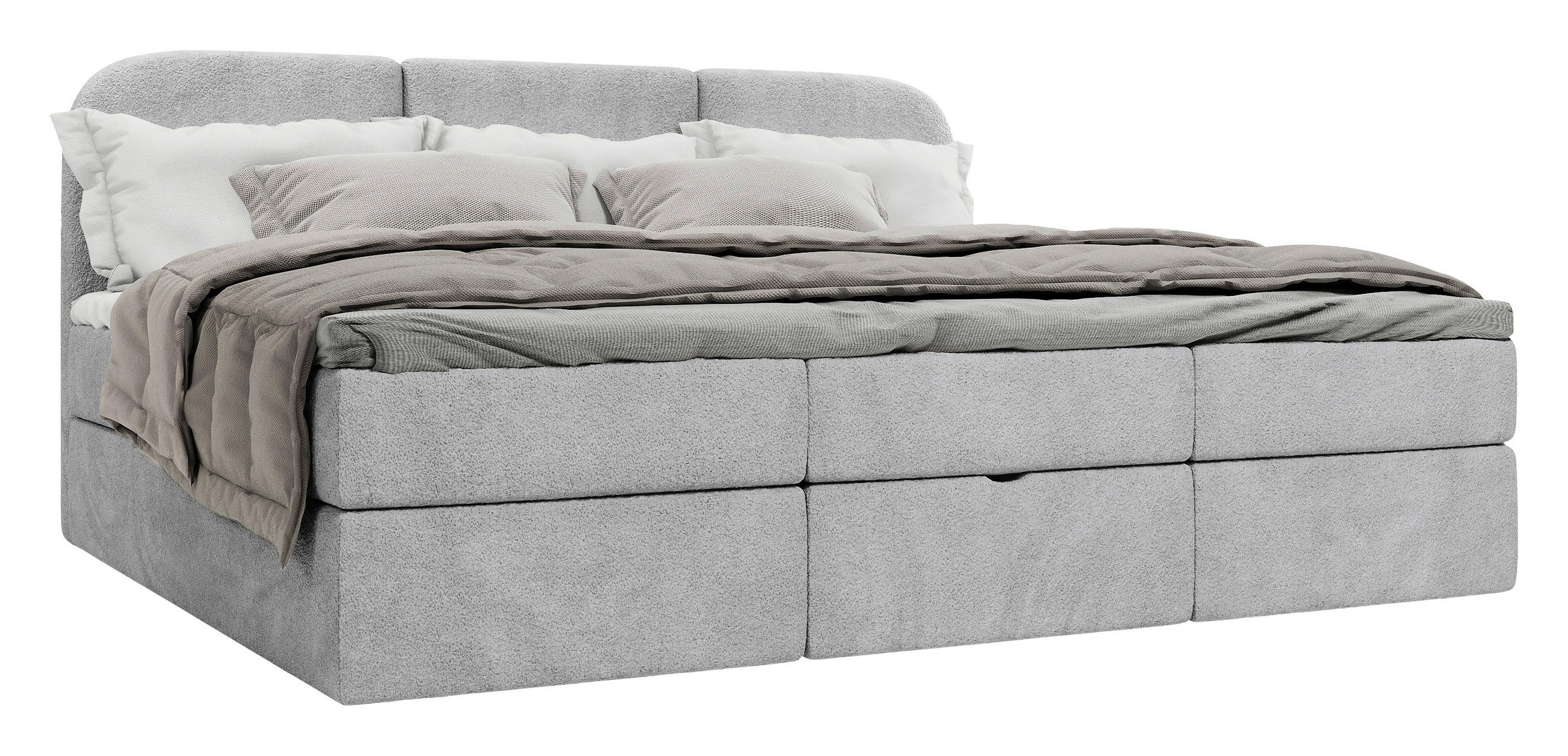 FAMILIENBETT - Schwarz/Grau, MODERN, Holz/Holzwerkstoff (270/200cm) - MID.YOU