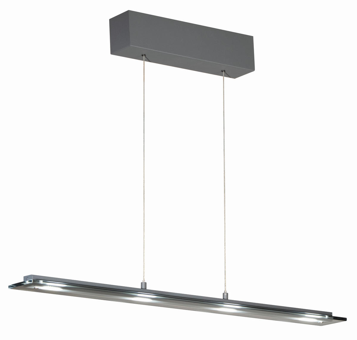 LED-HÄNGELEUCHTE Torvi 88/9/150 cm   - Grau, Design, Glas/Metall (88/9/150cm) - Fischer & Honsel