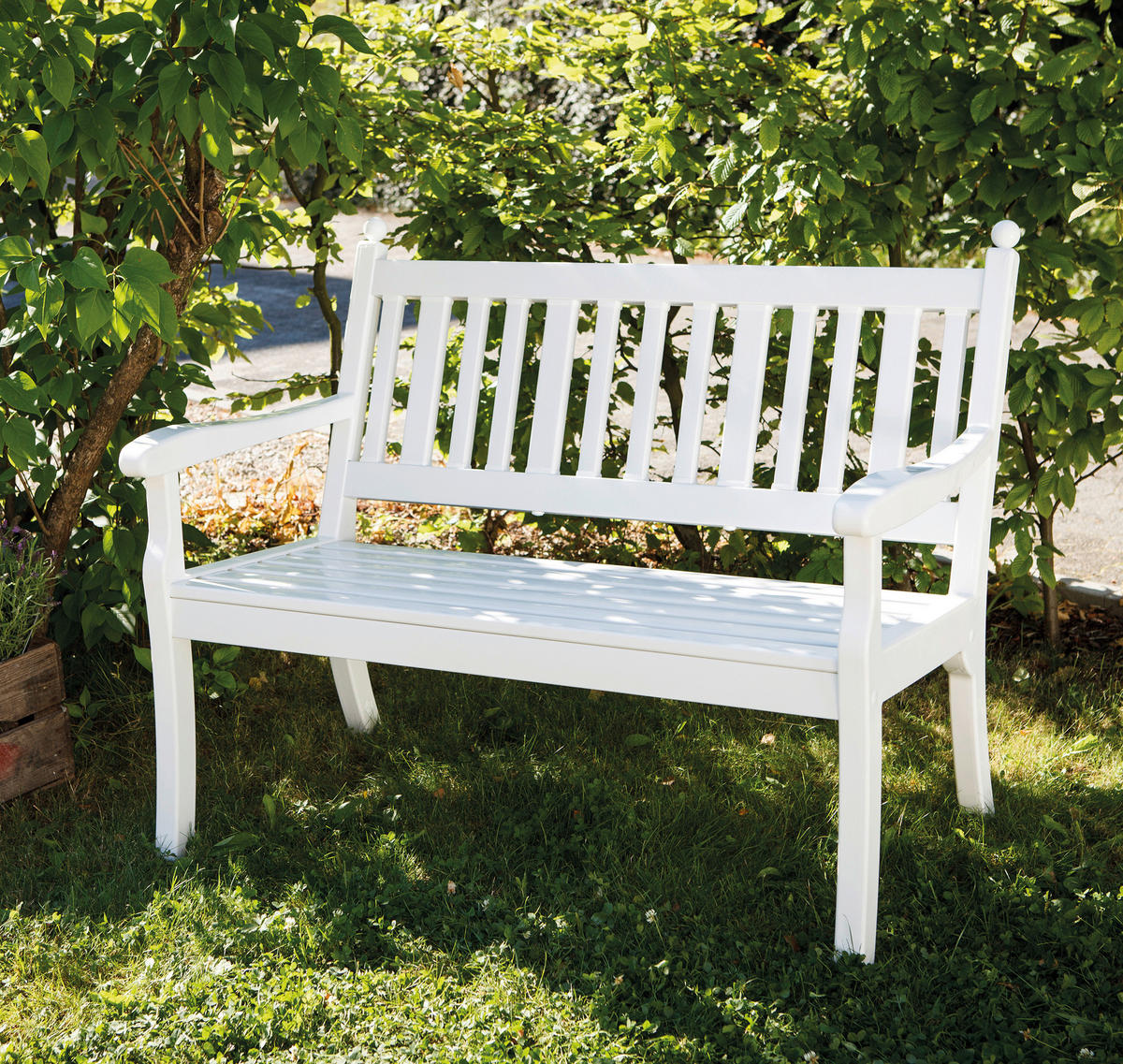 GARTENBANK 115/88/69 cm  in Weiß  - Weiß, MODERN, Kunststoff (115/88/69cm) - Gardenson