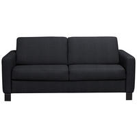 SCHLAFSOFA in Textil, Leder Schwarz  - Schwarz, Konventionell, Leder/Textil (190/87/100cm) - Celina Home