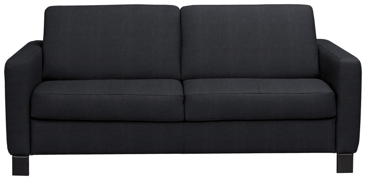 SCHLAFSOFA in Textil, Leder Schwarz  - Schwarz, Konventionell, Leder/Textil (190/87/100cm) - Celina Home