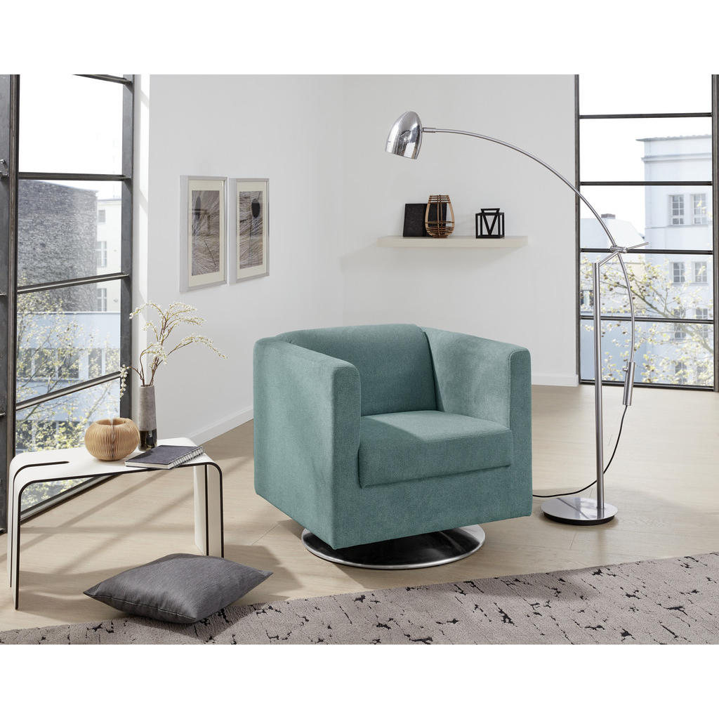 Thumbnail - Looks by W.Joop Designsessel Looks I, Petrol, Textil, Uni, 72x71x75 cm, Made in EU, Wohnzimmer, Sessel, Polstersessel