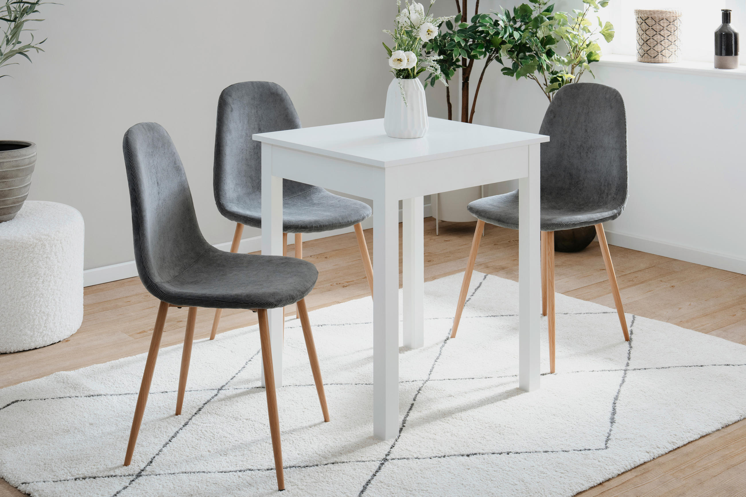 ESSTISCH rechteckig Weiß  - Weiß, MODERN, Holzwerkstoff (60/67/76cm) - MID.YOU