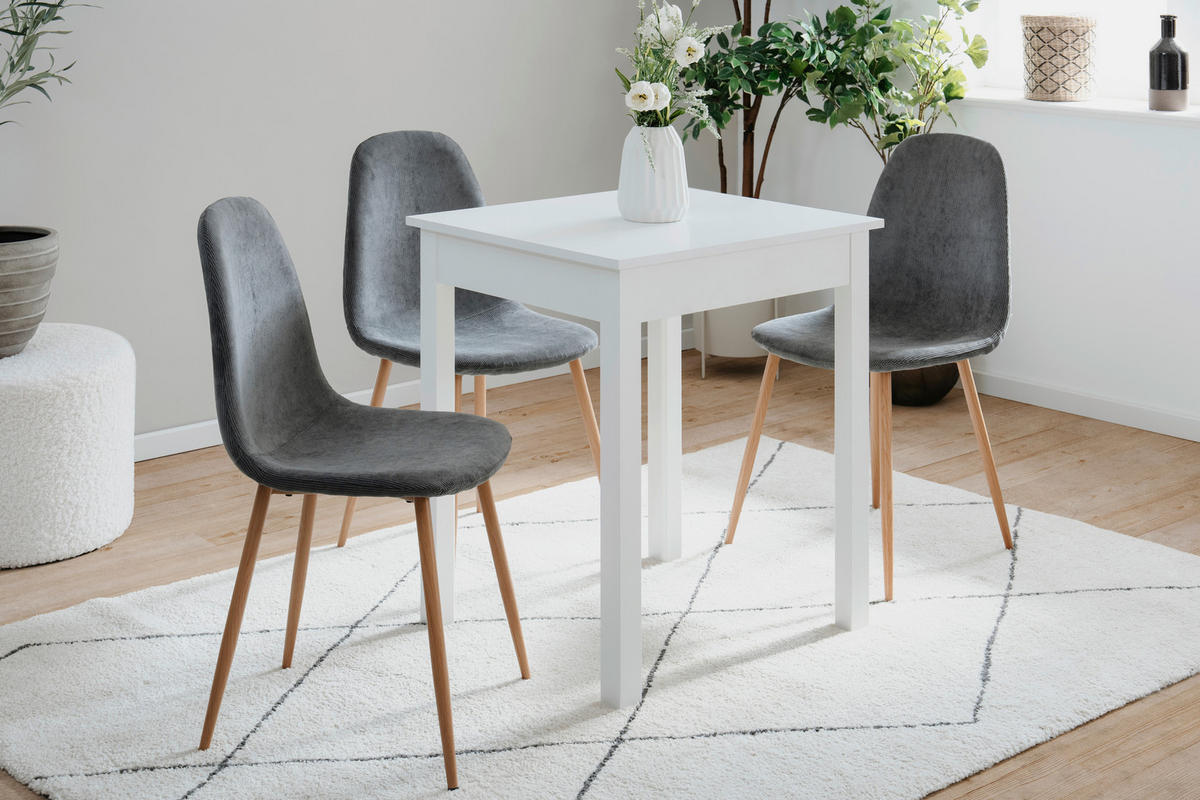 ESSTISCH in Holzwerkstoff 60/67/76 cm   - Weiss, Modern, Holzwerkstoff (60/67/76cm) - MID.YOU
