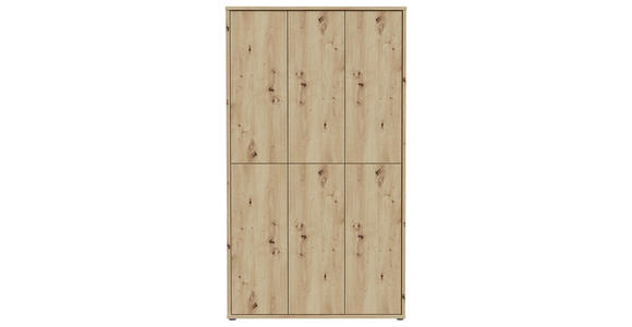 SCHUHSCHRANK 110/192/35 cm - Eiche Artisan/Grau, Basics, Holzwerkstoff/Kunststoff (110/192/35cm) - Xora