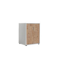 AKTENSCHRANK Weiß, Eichefarben  - Eichefarben/Weiß, MODERN, Holzwerkstoff (54/74/50cm) - MID.YOU