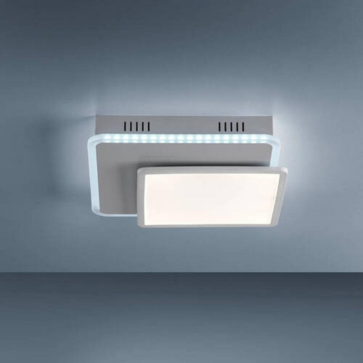 LED-Deckenleuchte Arenda 45,3/45,3/7,5 cm   - Weiß, Design, Kunststoff/Metall (45,3/45,3/7,5cm)
