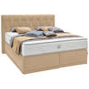 BOXSPRINGBETT 180/200 cm  in Beige  - Beige, Konventionell, Textil (180/200cm) - Ambiente