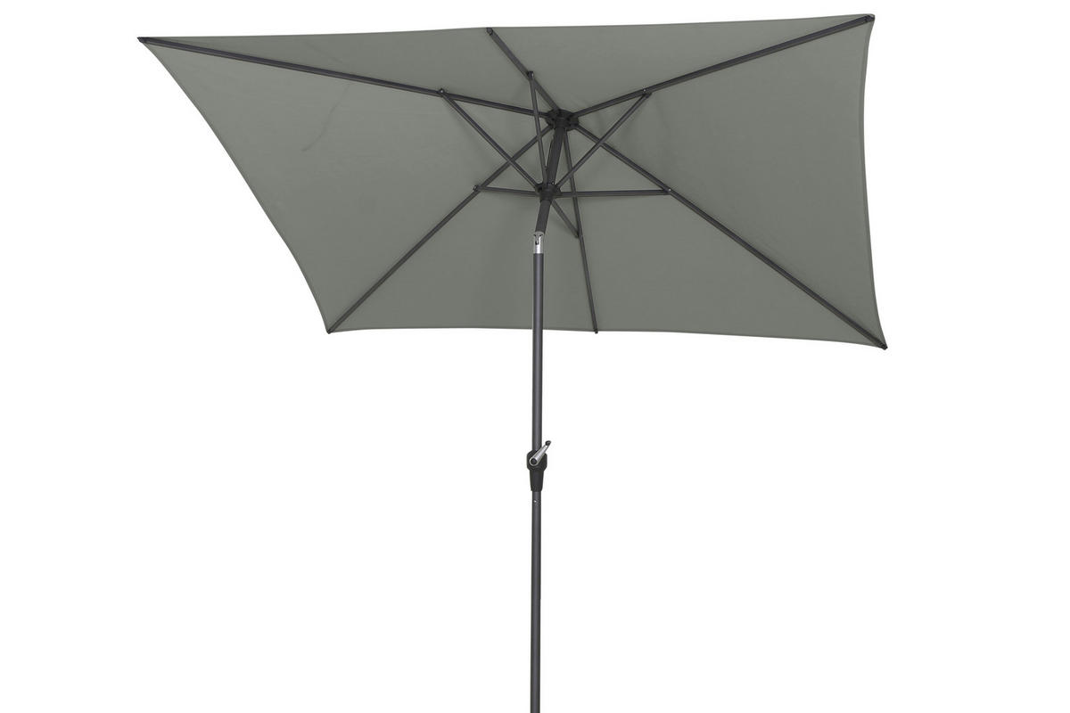 SONNENSCHIRM  250/200 cm  - Anthrazit/Olivgrün, KONVENTIONELL, Textil/Metall (250/200cm) - Siena Garden