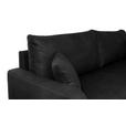 3-SITZER-SOFA in Lederlook Grau - Schwarz/Grau, KONVENTIONELL, Holz/Textil (228/96/97cm) - Carryhome