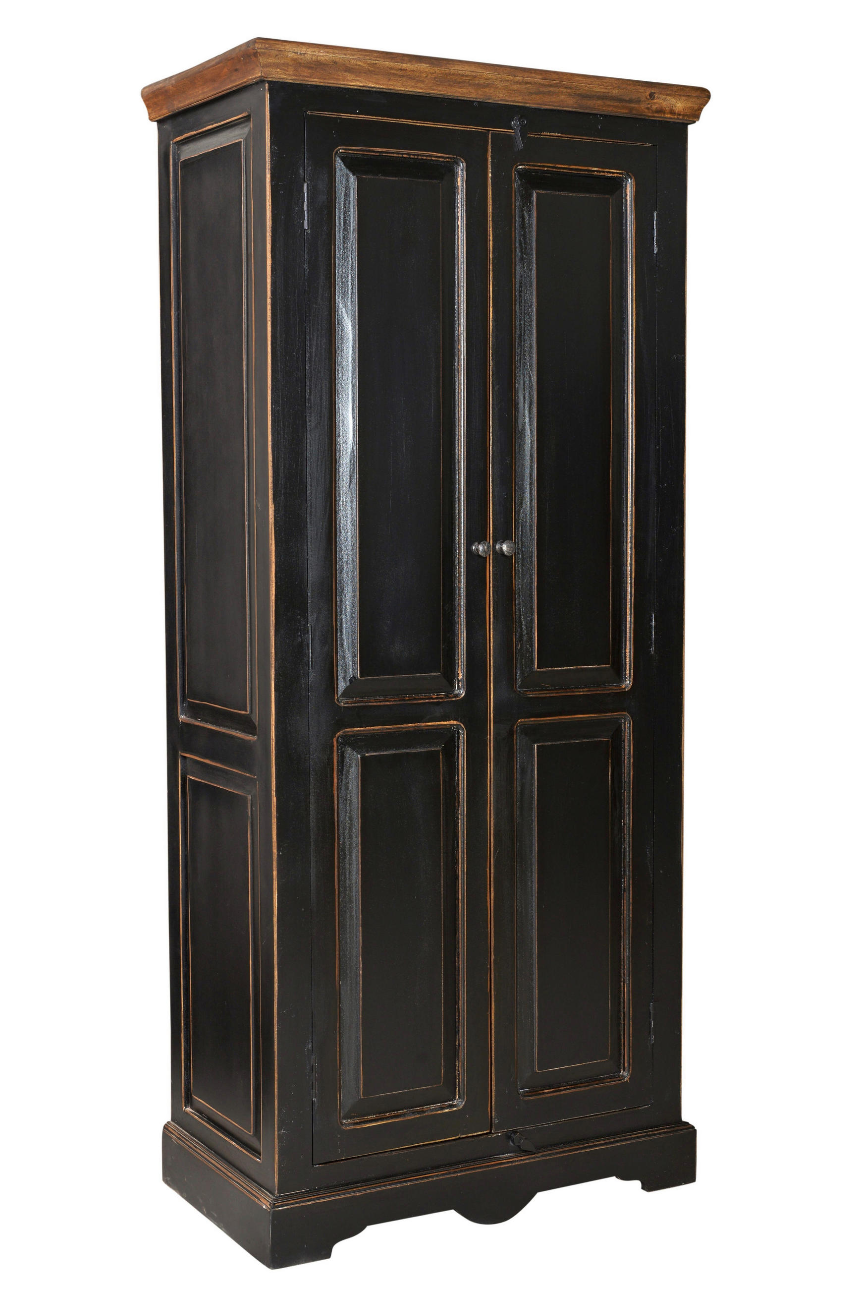 GARDEROBENSCHRANK  in 80/180/45 cm  - Silberfarben/Schwarz, Design, Holz/Holzwerkstoff (80/180/45cm) - MID.YOU