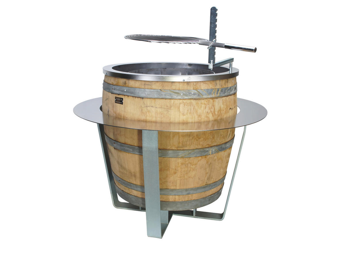 GRILLSCHALE - Eichefarben, Basics, Holz/Metall (100/100/85cm) - Nouvel