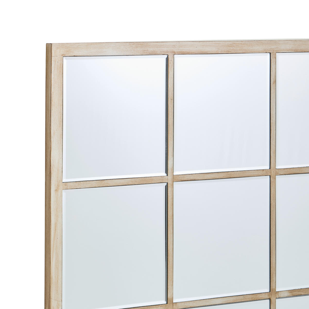 WANDSPIEGEL 100/100/1,5 cm    in quadratisch  - Klar/Goldfarben, Design, Glas/Holzwerkstoff (100/100/1,5cm) - MID.YOU