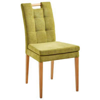 STOLIČKA, 47/91,5/59 cm - olivovozelená/farba duba, Konventionell, drevo/textil (47/91,5/59cm) - Cantus