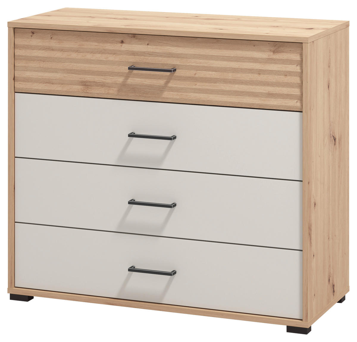 KOMODA, kašmírová, dub artisan, 93/82/40 cm - kašmírová/dub artisan, Konventionell, kompozitné drevo (93/82/40cm) - Xora