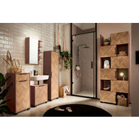 MIDISCHRANK 40,3/90,9/33,05 cm  - Eichefarben/Lila, Natur, Holzwerkstoff/Kunststoff (40,3/90,9/33,05cm)