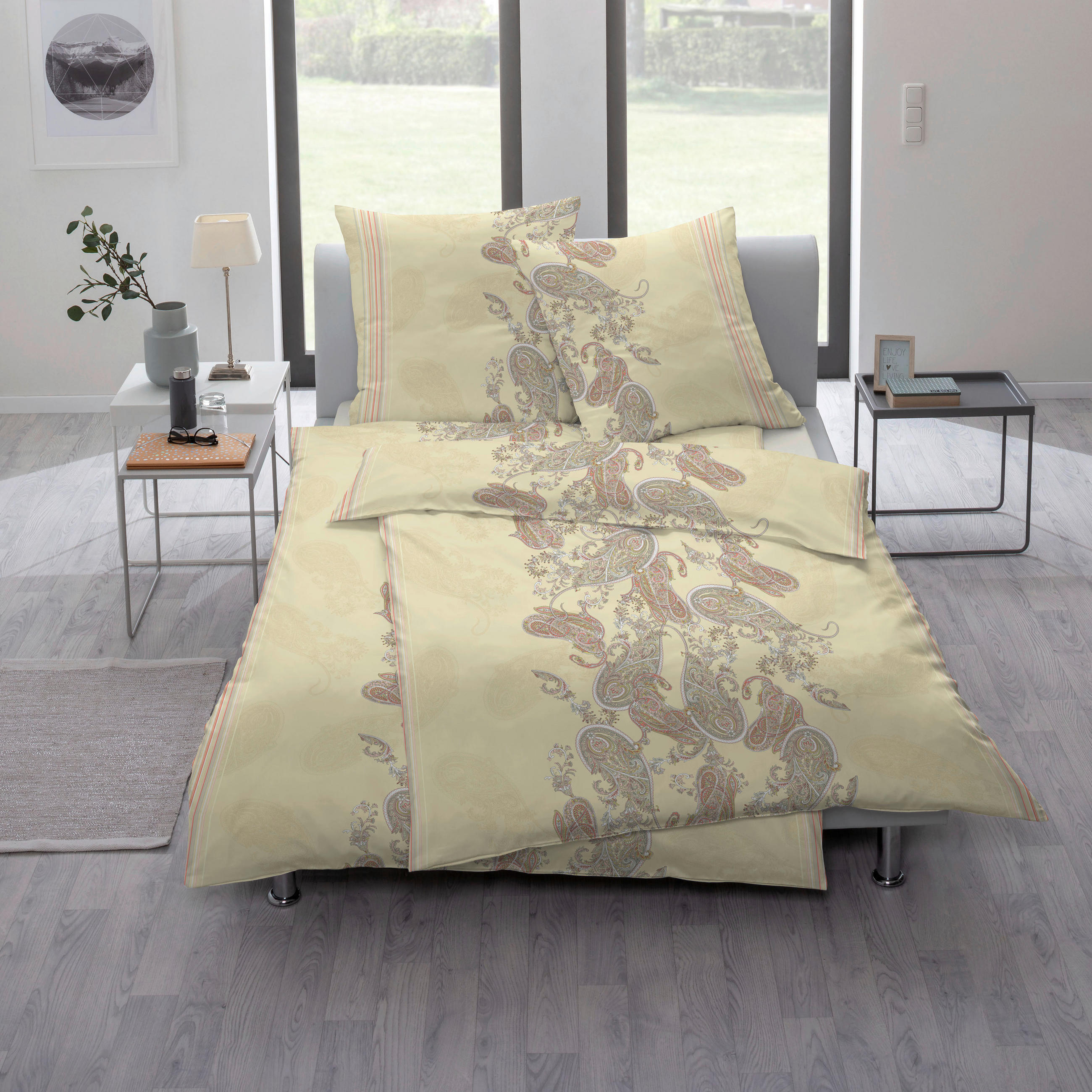 BETTWÄSCHE Atelier Makosatin  - Gelb, Design, Textil (27/38/3,5cm) - Estella