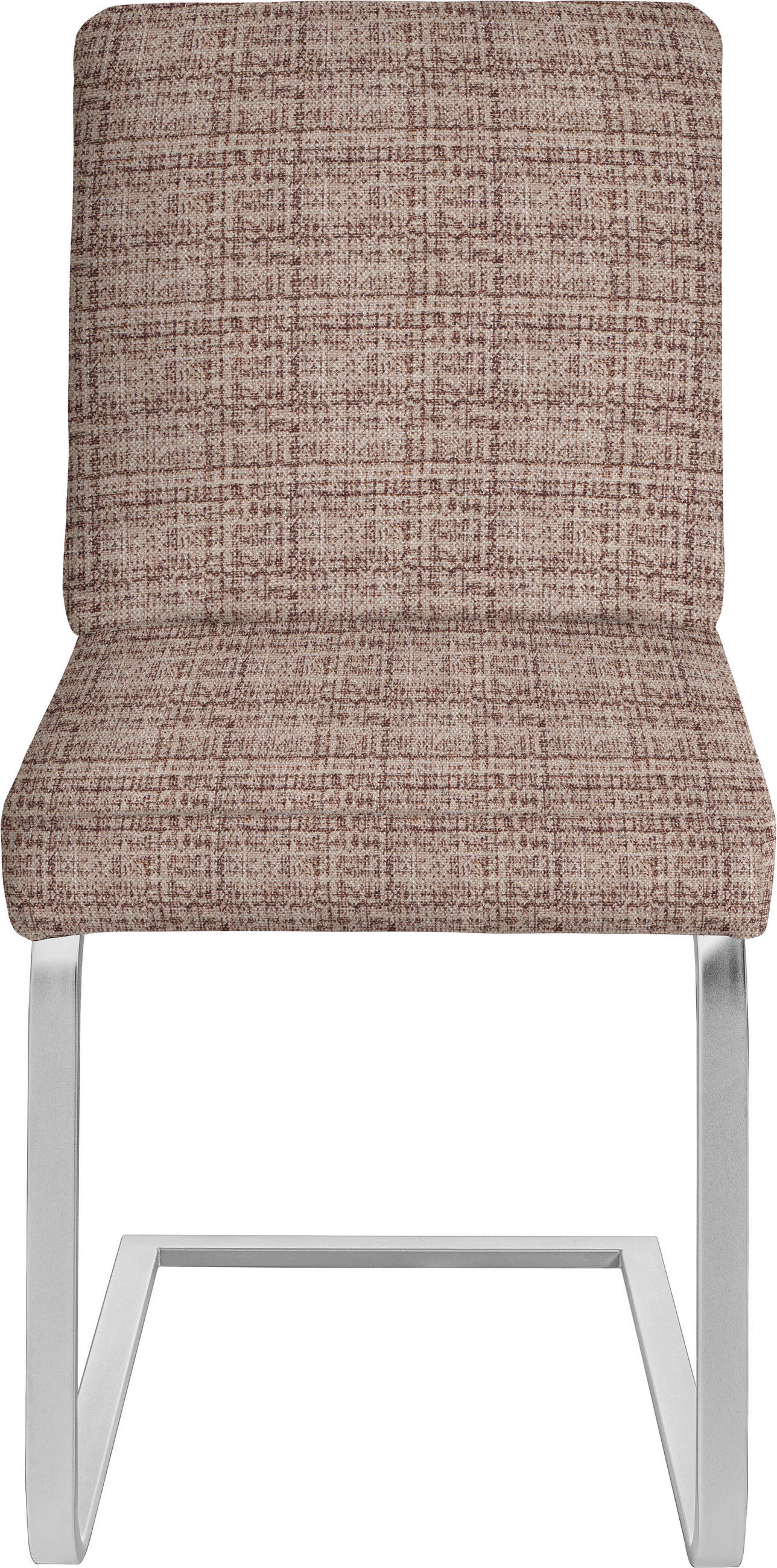 SCHWINGSTUHL  in Stahl Flachgewebe  - Chromfarben/Braun, Design, Textil/Metall (60/92/60cm) - Dieter Knoll