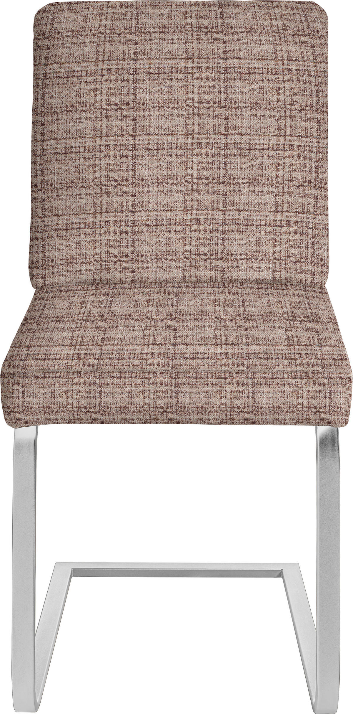 SCHWINGSTUHL  in Stahl Flachgewebe  - Chromfarben/Braun, Design, Textil/Metall (60/92/60cm) - Dieter Knoll