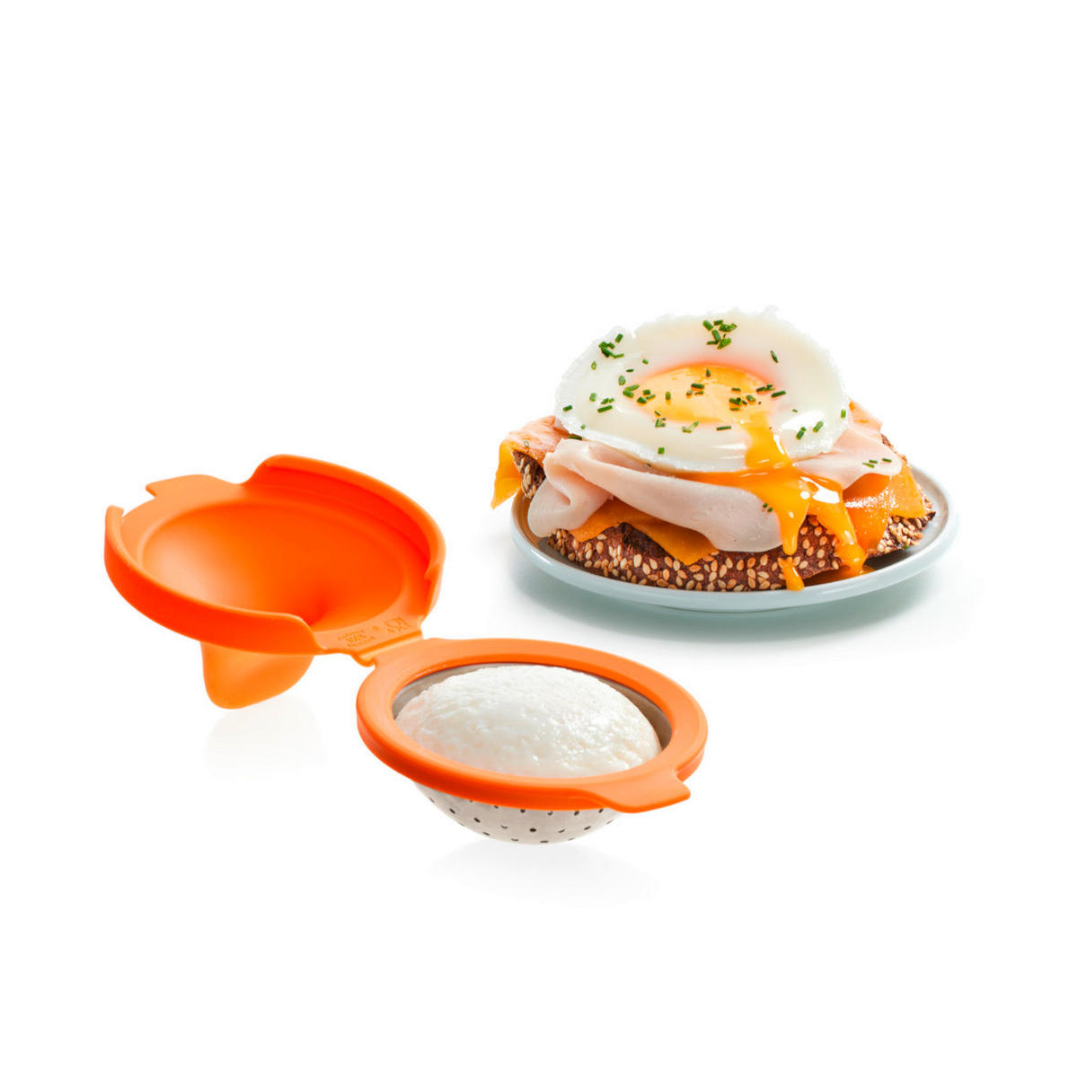 GRELNIK ZA JAJCA         9.2/8/10.3 cm            - oranžna, Basics, kovina/umetna masa (9.2/8/10.3cm) - LEKUE