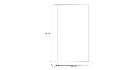 SCHUHSCHRANK 110/192/35 cm  - Terracotta/Grau, Basics, Holzwerkstoff/Kunststoff (110/192/35cm) - Xora