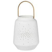 LATERNE - Weiss/Goldfarben, Design, Keramik (11/14cm) - Räder