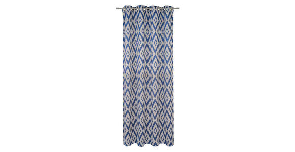 ÖSENSCHAL MANTIS blickdicht 140/245 cm - Blau/Creme, Design, Textil (140/245cm) - Dieter Knoll