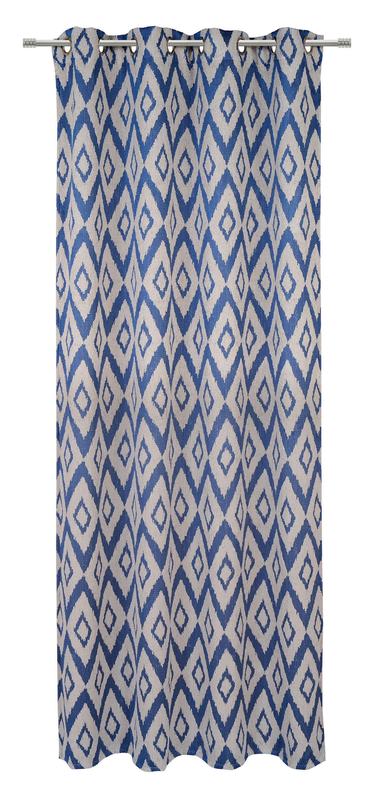 ÖSENSCHAL MANTIS blickdicht 140/245 cm   - Blau/Creme, Design, Textil (140/245cm) - Dieter Knoll