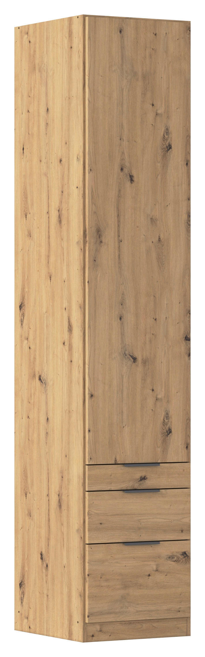 DREHTÜRENSCHRANK 47/229/54 cm 1-türig Eiche Artisan  - Eiche Artisan/Grau, MODERN, Holzwerkstoff (47/229/54cm) - Rauch Möbel