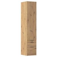 DREHTÜRENSCHRANK 47/229/54 cm 1-türig Eiche Artisan  - Eiche Artisan/Grau, MODERN, Holzwerkstoff (47/229/54cm) - Rauch Möbel