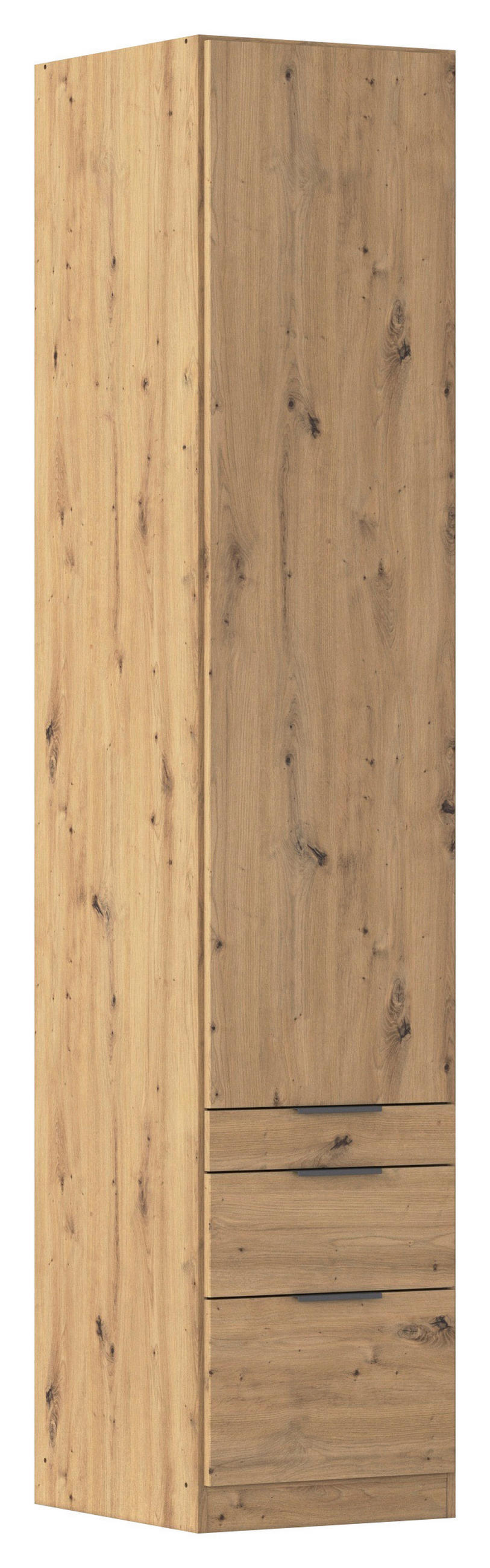 DREHTÜRENSCHRANK 47/229/54 cm 1-türig Eiche Artisan  - Eiche Artisan/Grau, MODERN, Holzwerkstoff (47/229/54cm) - Rauch Möbel