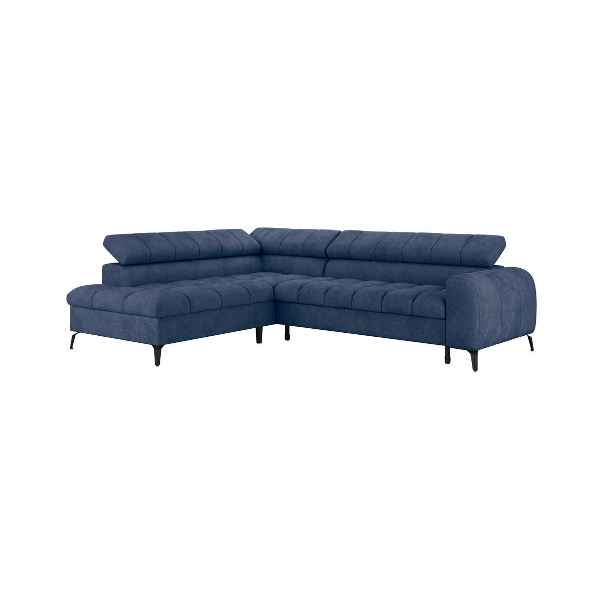 ECKSOFA in Blau  - Blau/Schwarz, Trend, Kunststoff/Textil (203/261cm) - Livetastic