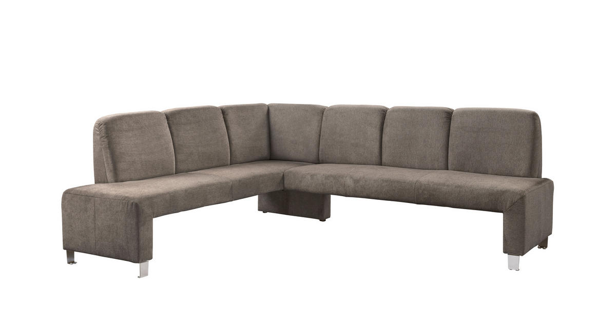 KLUPA KUTNA  smeđa  drvo, tekstil, drvni materijal      - srebrne boje/smeđa, Moderno, drvni materijal/drvo (263/198cm) - Livetastic