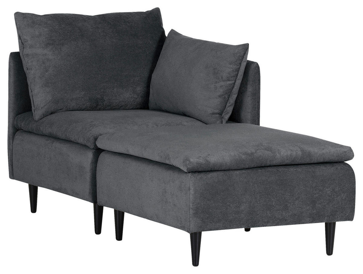 SOFFMODUL i flatväv antracit  - svart/antracit, Klassisk, trä/textil (83/72/83cm) - MID.YOU