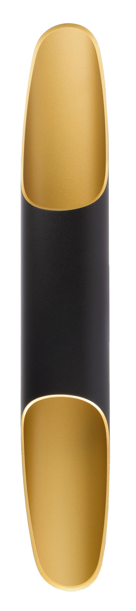 LED VÄGGLAMPA 50/6/7 cm   - svart/guldfärgad, Design, metall (50/6/7cm)