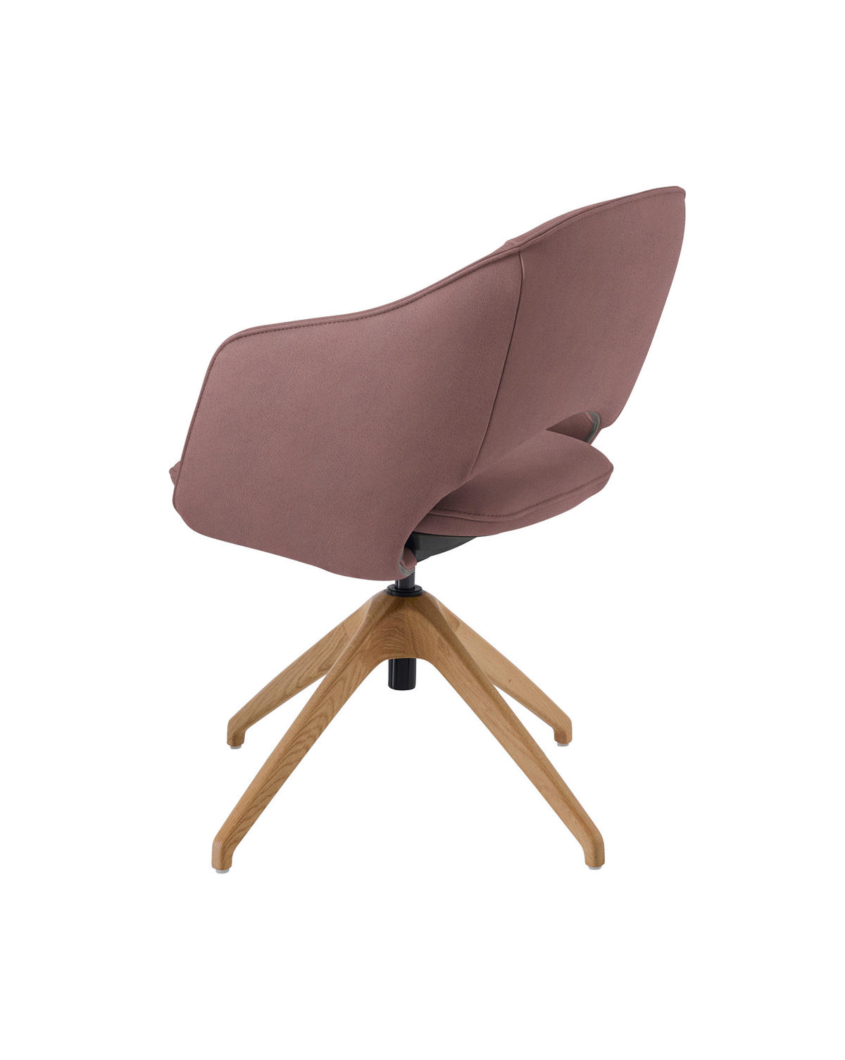 ARMLEHNSTUHL  in Echtleder naturbelassen  - Wildeiche/Pflaume, Design, Leder/Holz (63/74-90/57-73cm) - Koinor