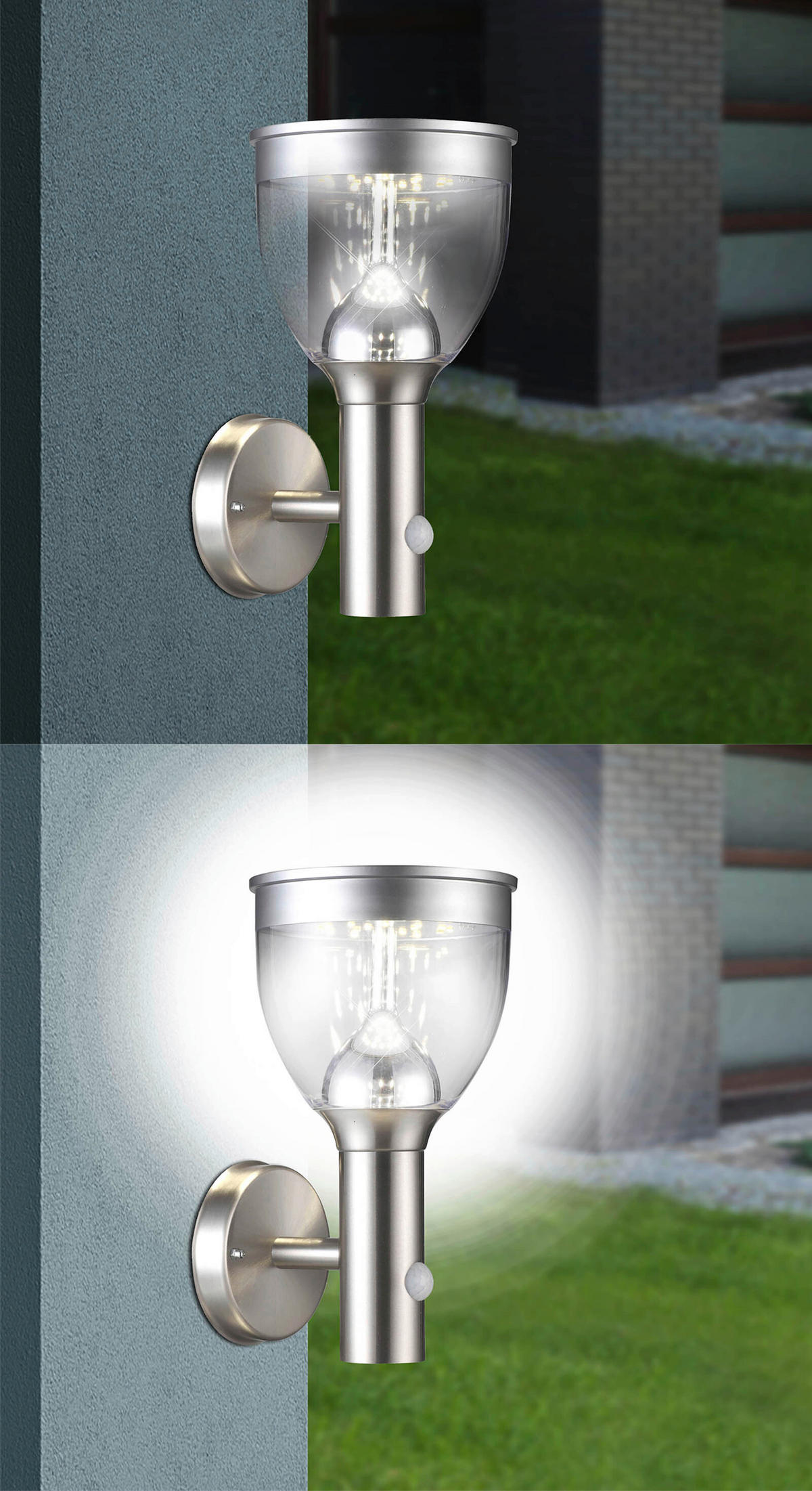 SVJETILJKA SOLARNA Solar  - prozirno, Trend, metal/plastika (15/17,5/28cm)