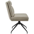 STUHL - Taupe/Schwarz, Design, Textil/Metall (51,5/89,5/65cm) - Novel