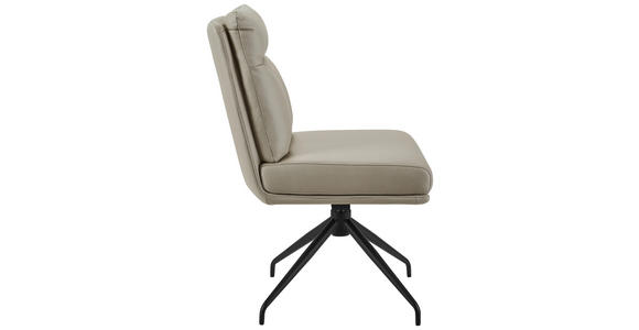 STUHL - Taupe/Schwarz, Design, Textil/Metall (51,5/89,5/65cm) - Novel