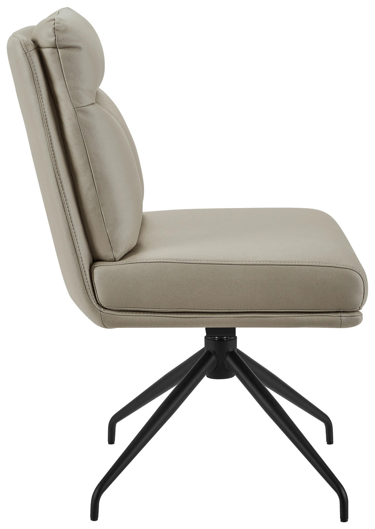 STUHL - Taupe/Schwarz, Design, Textil/Metall (51,5/89,5/65cm) - Novel