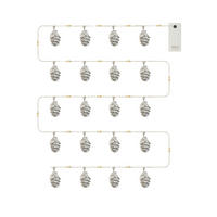 LICHTERKETTE 200 cm  - Weiß, KONVENTIONELL, Metall (200cm)