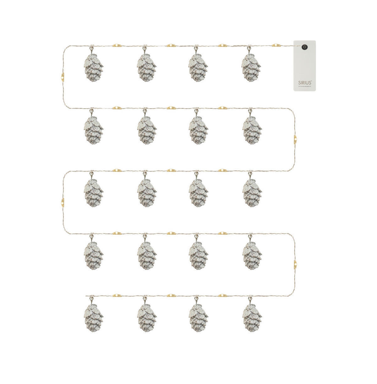 LICHTERKETTE 200 cm  - Weiß, KONVENTIONELL, Metall (200cm)