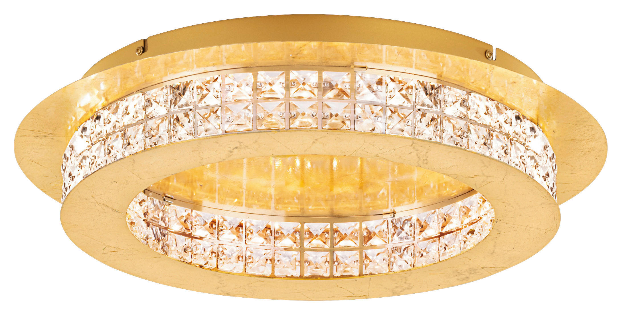 STROPNA LED-SVETILKA  Principe /3800 lm/3000 K/220-240 V/ - zlate barve, Konvencionalno, kovina/steklo (50/10,5cm)