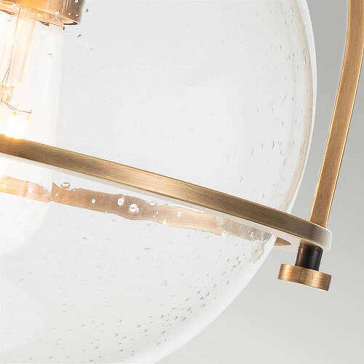 STROPNA SVETILKA Elstead Somerset 28.2/31.8 cm   - barve medenine, Design, kovina/steklo (28.2/31.8cm) - Elstead Lighting