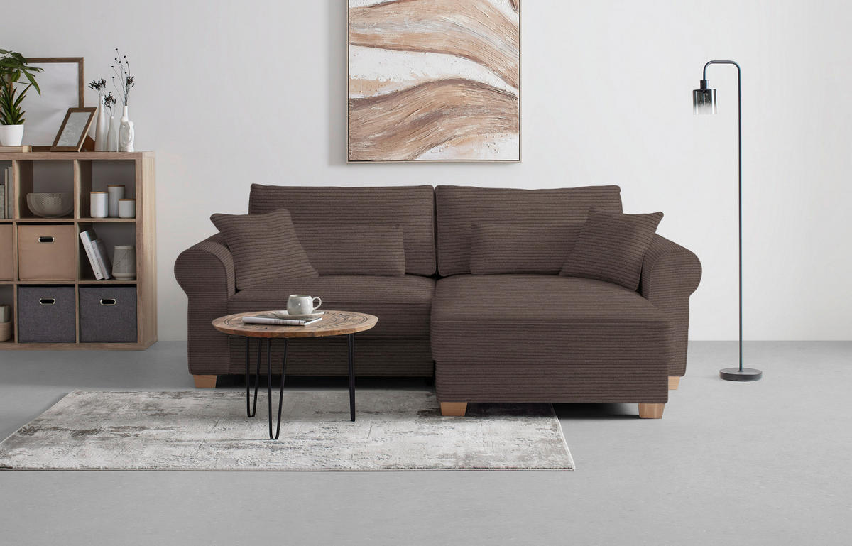 HÖRNSOFFA i mocca  - mocca, Modern, trämaterial/trä (255/185cm) - MID.YOU