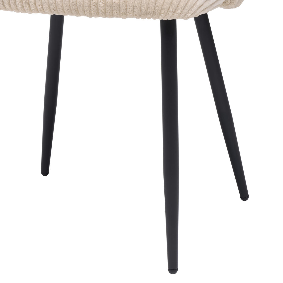 STUHL   Cord  - Beige/Schwarz, Basics, Textil/Metall (52/82/58cm) - Livetastic