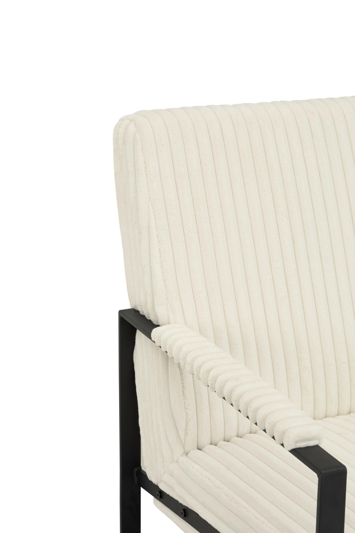 SESSEL Cord Weiß    - Schwarz/Weiß, MODERN, Textil/Metall (70/87/85cm) - P & B