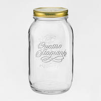 EINMACHGLAS-SET  - Transparent/Goldfarben, Basics, Glas/Metall (10/10/21cm) - Van Well